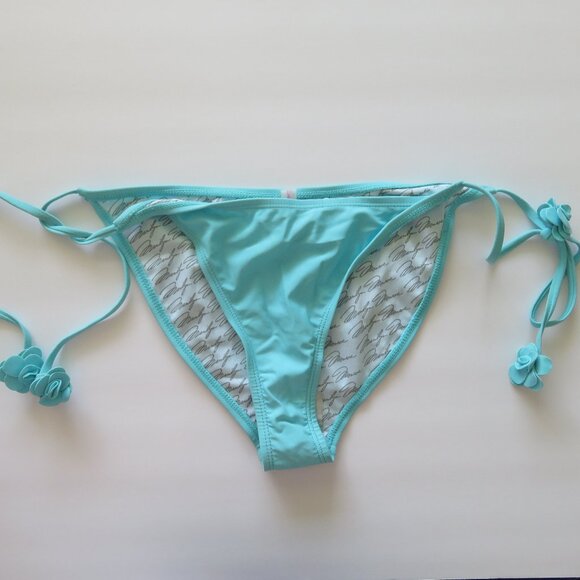 (#U-2) MARILYN MONROE Teal BOHO Swim BIKINI Bottom Size M - Picture 1 of 7